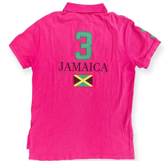 Jamaican Flag Ralph Lauren polo - Pink/Green